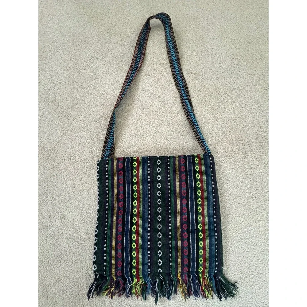 Boho Crossbody‎ Shoulder Bag Purse Crossbody Hippie Fringed NWOT